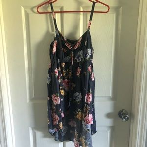 Torrid floral print high low tank